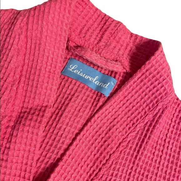 Pink Waffle cotton mix Bathrobe - Picture 11 of 11
